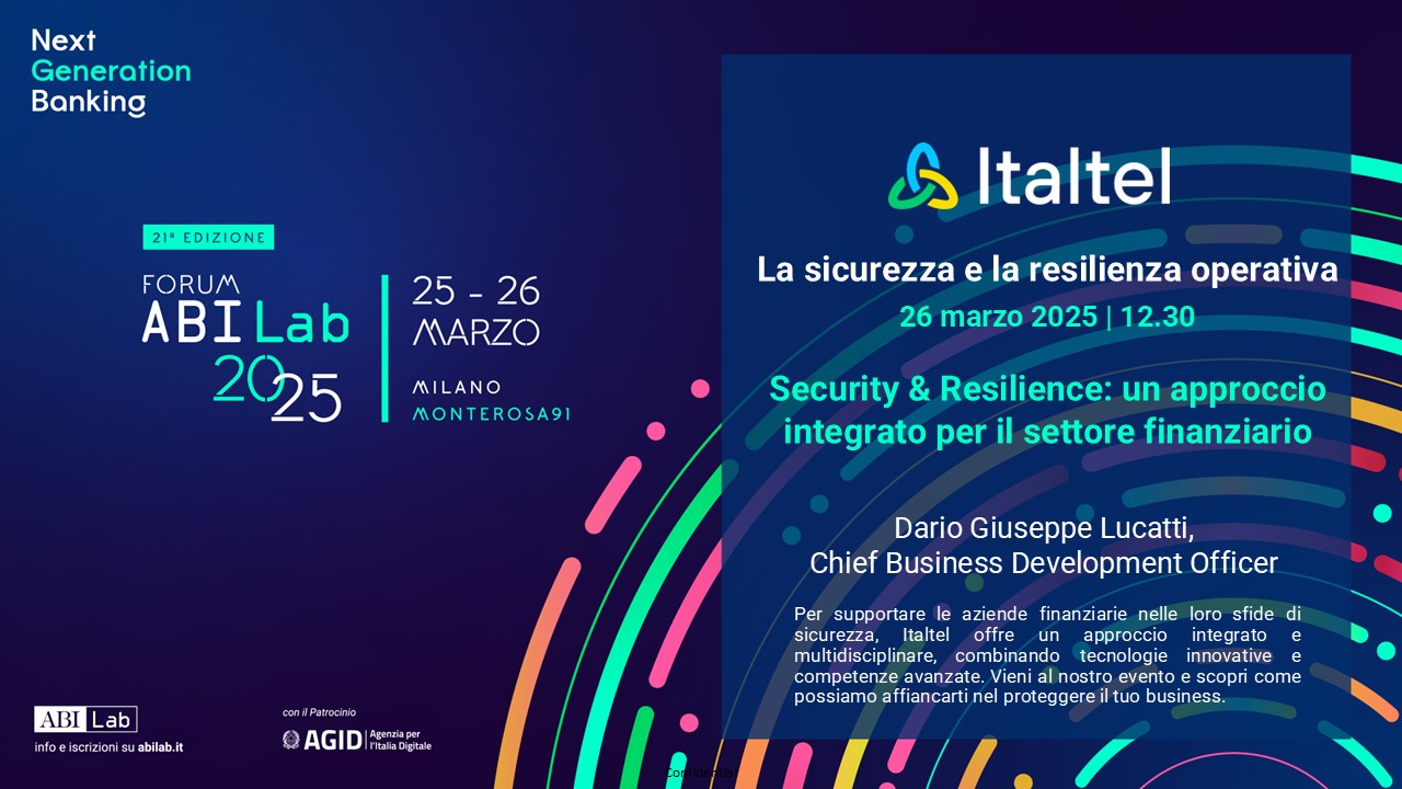 Forum ABI Lab 2025 Template cartolina Italtel