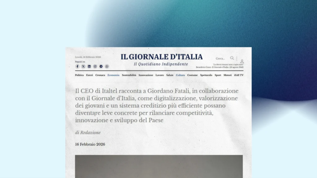 Il Giornale d'Italia. Testata con l'articolo del CEO di Italtel